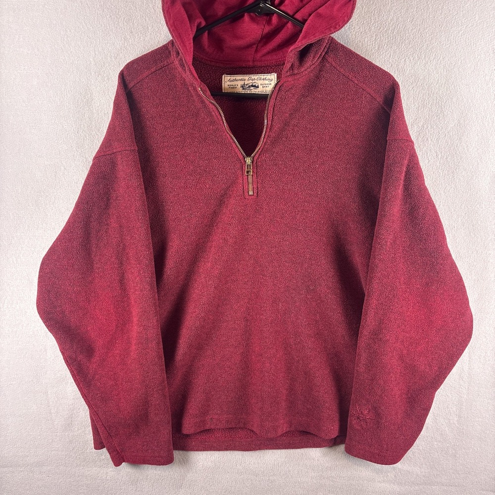Vintage Gap Blank Fleece Hoodie Large/XL Snowflake Embroidered Holiday Sweater